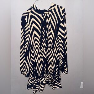 Navy and tan Cupshe Dress